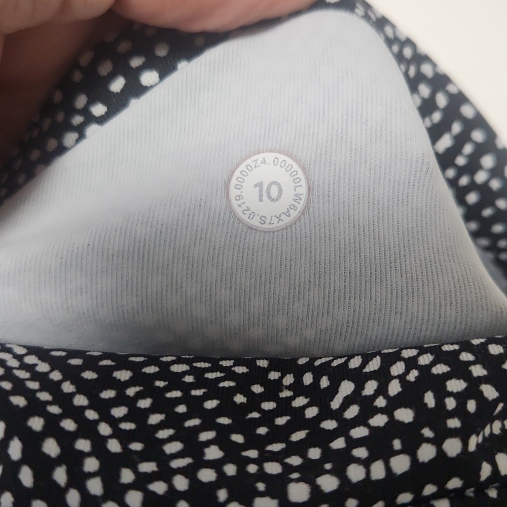 Lululemon Free Spirit Alpine White Black Leggins - Picture 7 of 11